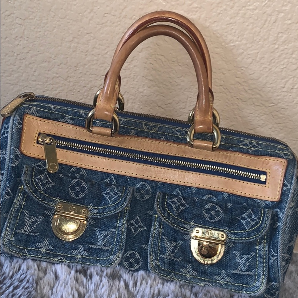 LOUIS VUITTON Monogram Denim Neo Speedy Blue